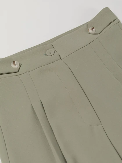 شلوار زنانه کرپ پیلی دار از بالا گشاد 10111