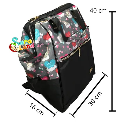 کوله لوازم کودک بی بی کلاسیک طرح خرگوش و ابر