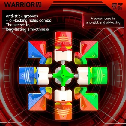 مکعب روبیک 3×3 کای وای QiYi مدل Warrior M UV مغناطیسی