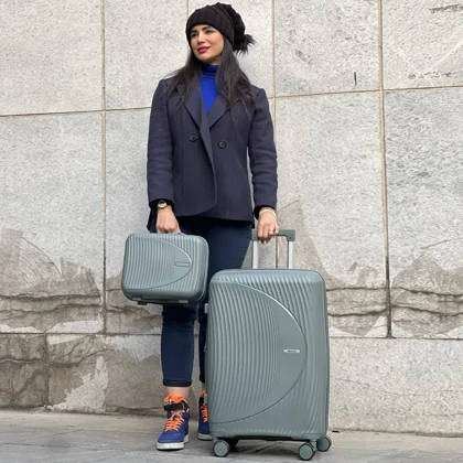 چمدان نشکن مندوزا مدل MENDOZA - MDZ608 SERIES سری 4 عددی (به همراه چمدان آرایشی هدیه)