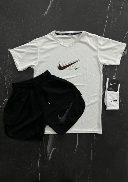 ست تیشرت و شلوارک نایکی + جوراب
