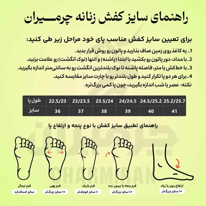 کفش زنانه چرمیران مشکی فلوتر PW1256
