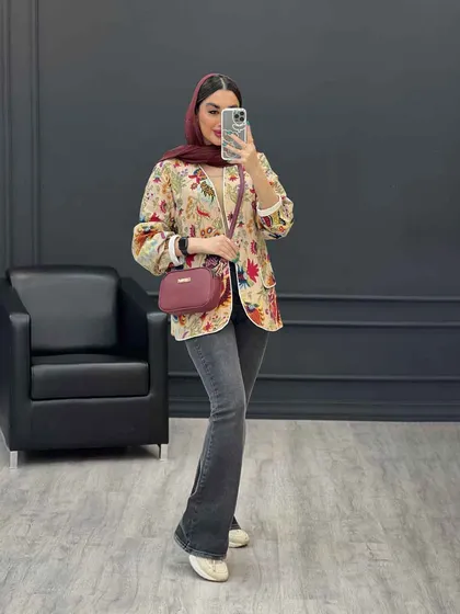 مانتو کوک دوزی گل‌دار