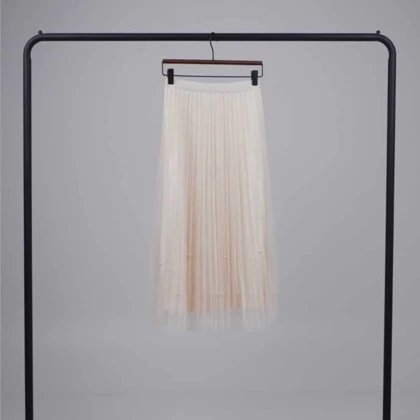 دامن توری مروارید