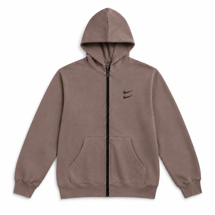 سویشرت دورس کلاهدار مردانه نایکی مدل Double Nike-خاکی