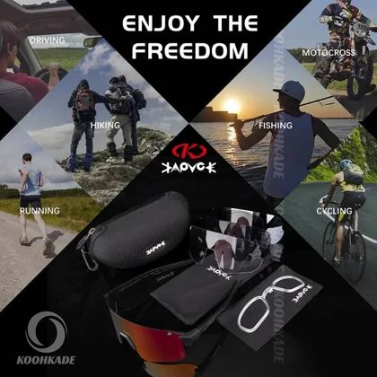 عینک KAPVOE TKEHU 09 لنز نارنجی قرمز دسته سفید