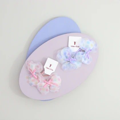 کش پاپیونی حریر – پک 2 عددی نرم و دخترانه با پاپیون‌های ربان‌دار