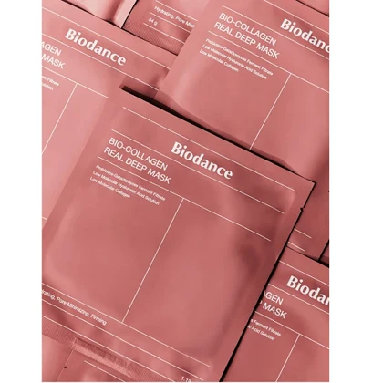ماسک ورقه‌ای کلاژن‌ساز و آب‌رسانی عمیق بایودنس بسته 1 عددی