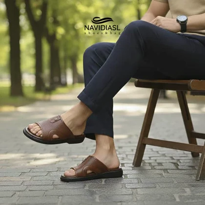 صندل مردانه چرم شهریار طبی کد 1504025