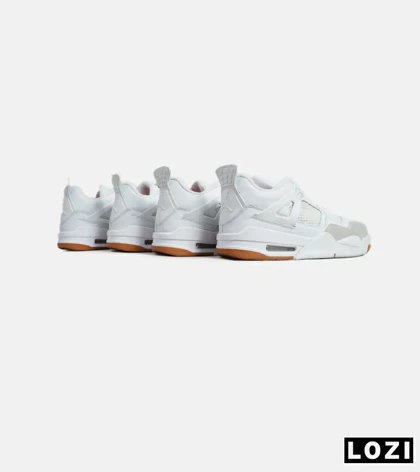 کتانی ساق‌دار بزرگ پا سفید Nike air jordan 4