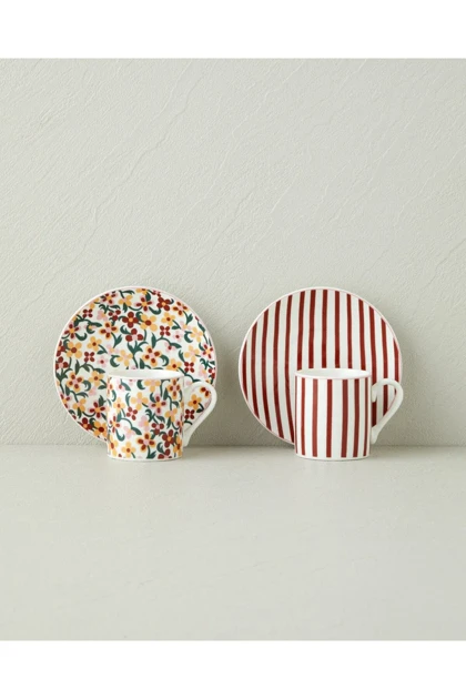 فنجان قهوه دو نفره English Home مدل Solvia New Bone China