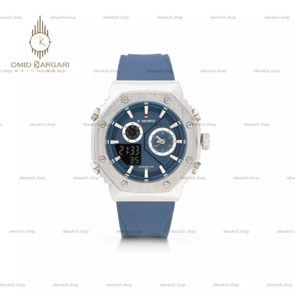 ساعت مچی نیوی فورس بند رابر آبی Naviforce