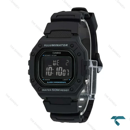 ساعت کاسیو W-218H-1bv اصل مردانه مشکی Casio-7392-G