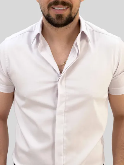 پیراهن کوتاه 041102 ساتینه سفید