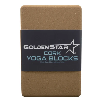 آجر یوگا چوب پنبه گلدن استار مدل 404K1336 بسته یک عددی