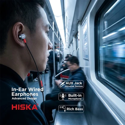 هندزفری سیمی جک 3.5 میلی متری هیسکا HISKA مدل HK-737 با میکروفون