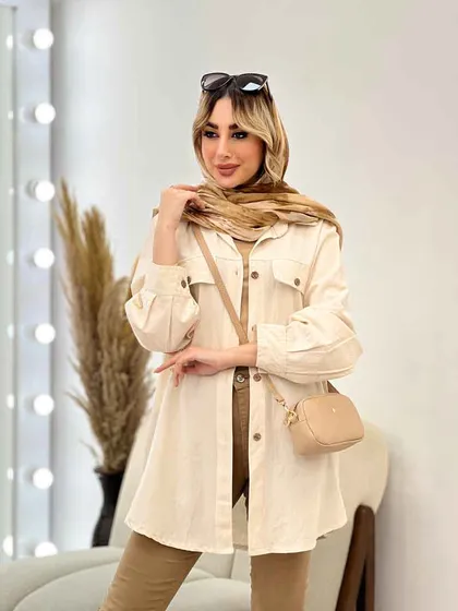 مانتو جیب نما بغل زیپ