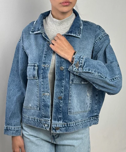 کت جین جیب پاکتی کد 100146