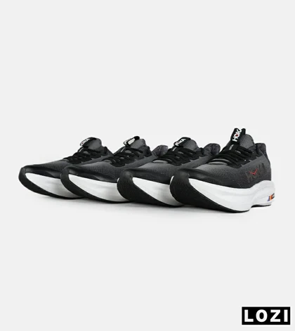 کفش کتانی مردانه و زنانه مشکی خاکستری HOKA مدل 7393