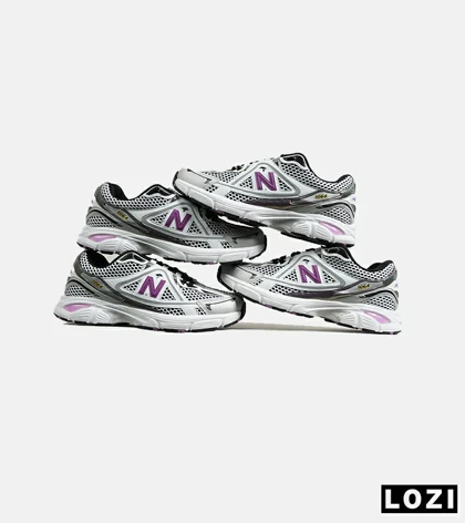 کفش کتانی مردانه و زنانه سفید مشکی بنفش NEW BALANCE 1064 V.2 مدل 6360