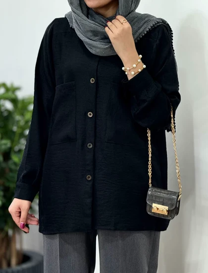 تونیک مانتویی مشکی الهه