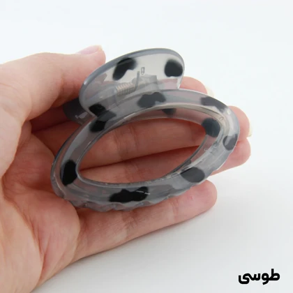 کلیپس دخترانه مدل بیضی کوچک خال‌خالی