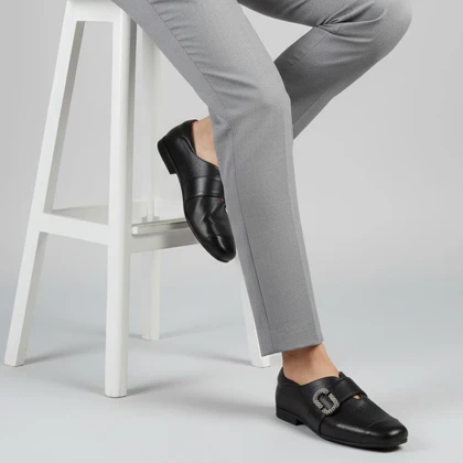 کفش چرم کالج بغل سگک زنانه 219