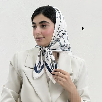 مینی اسکارف زنانه تویل طرحدار | آی بولک