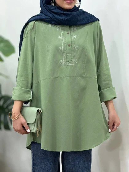 تونیک مانتویی گلدوزی فریناز 4