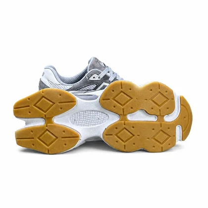 کفش کتانی مردانه بزرگ پا مدل نیوبالانس 9060 طوسی سفید New Balance 9060