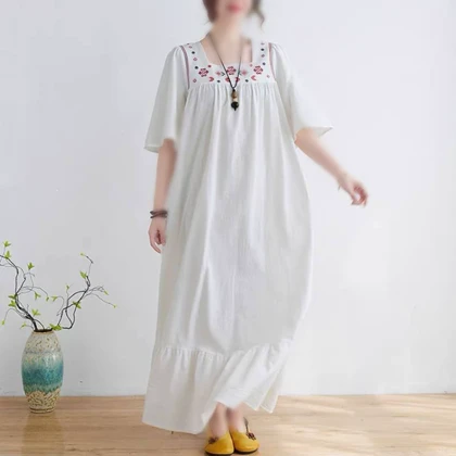 کفتان لینن گلدوزی شده وارداتی کد 50189