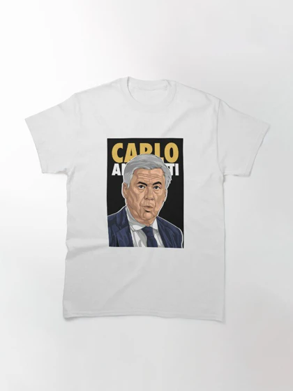 تیشرت ورزشی رئال مادرید | تیشرت Real Madrid CF طرح Carlo Ancelotti کد 143730