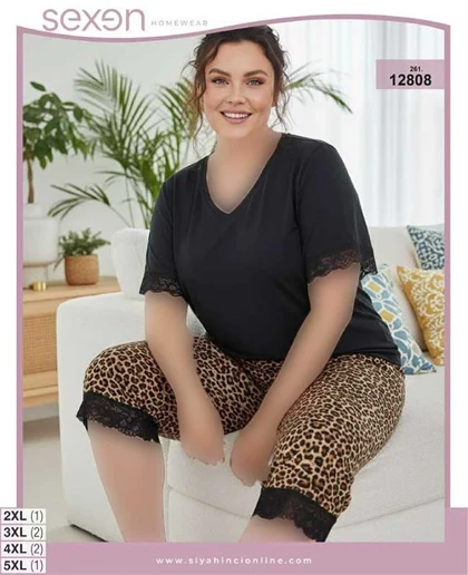 تیشرت شلوارک بیگ سایز sexen کد 12808