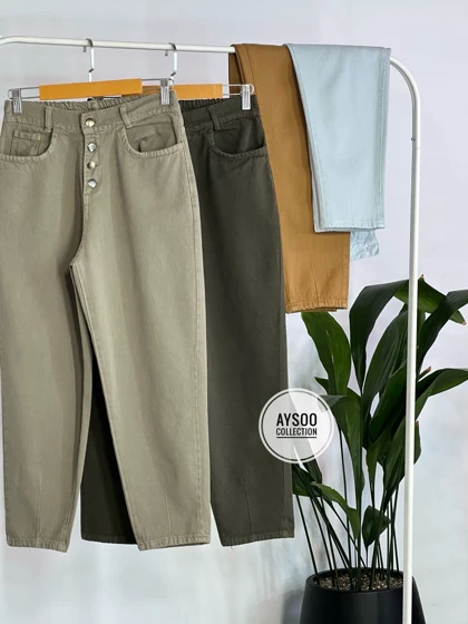 شلوار مام استایل کتان1