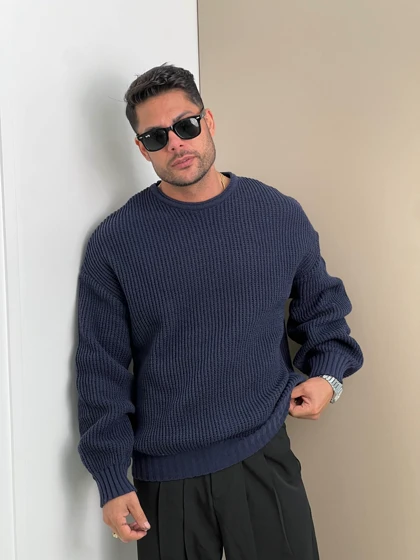 بافت باکسی یقه گرد