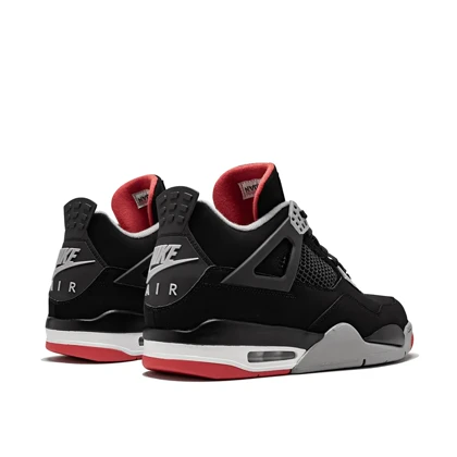 کتانی نایک جردن4 مشکی طوسی قرمز مسترکوالیتی Nike Air Jordan 4 Retro "Bred 2019" sneakers