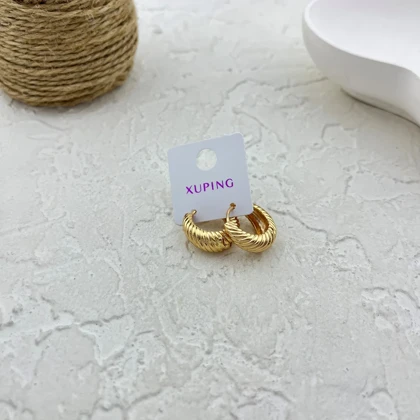 گوشواره زنانه حلقه‌ای طرح آینه ای شیک ژوپینگ