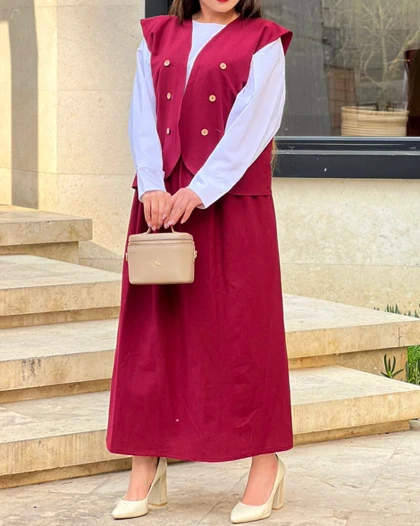 ست سه تیکه جلیقه دامن 1485
