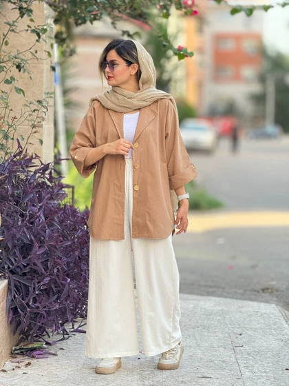 مانتو لینن سه دکمه11