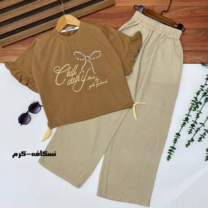 کراپ شلوار دخترانه مدل سنگ دوزی