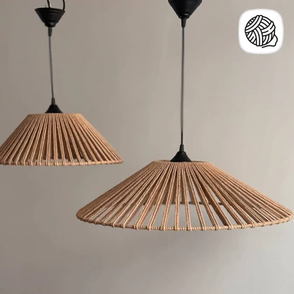 لوستر مخروطی مکرومه بافی سایز 60 (1 عددی)