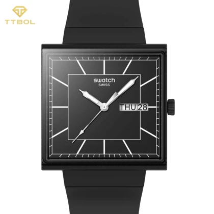 ساعت مچی سواچ SWATCH WHAT IF BLACKAGAIN SO34B701