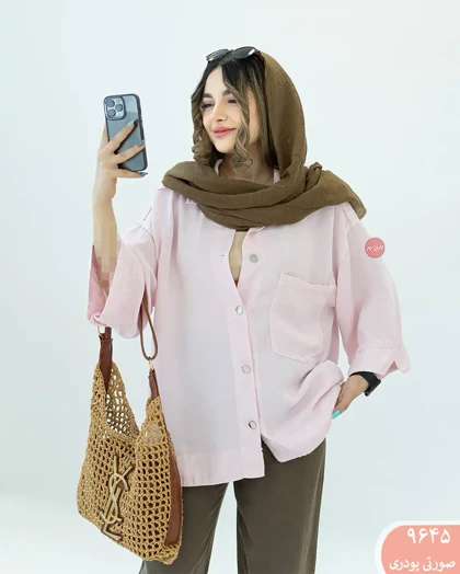 شومیز کتان سیلک 9645