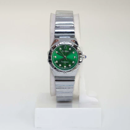 ساعت مچی زنانه امگا Omega تمام استیل با قفل پروانه ای