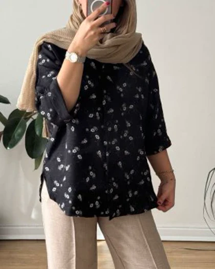 شومیز مانتویی گلبرگ