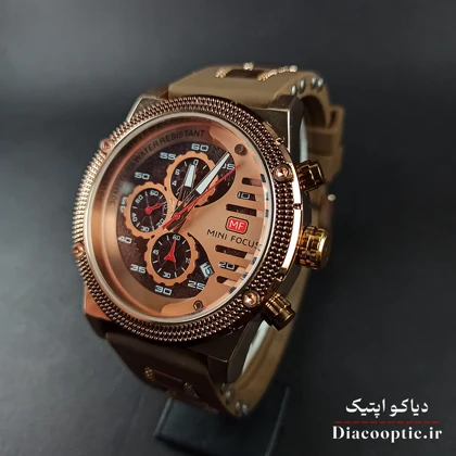 ساعت مچی مردانه اورجینال موتور ژاپنی برند مینی فوکوس سه موتور مدل Mf0246G.04 بند رابر