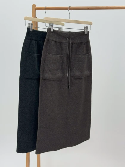 دامن بافت جیب‌دار