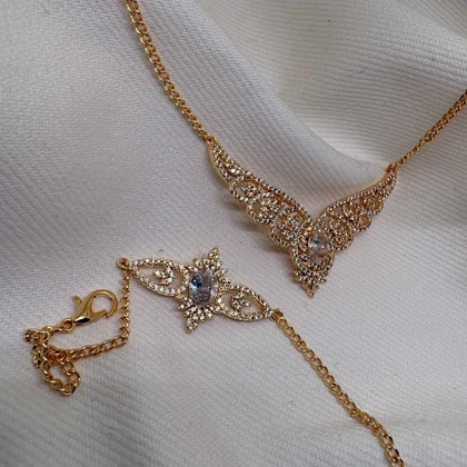 سرویس کامل برند شین مدل «خورشید توری» | آبکاری طلا 24 عیار با گارانتی 1 ساله