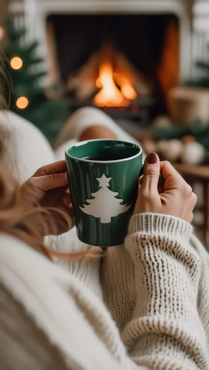 ماگ سرامیکی طرح کاج