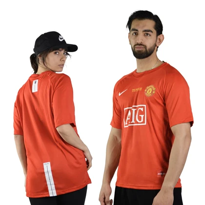 تیشرت فوتبالی پلیری منچستر یونایتد مدل Nike-Dri Fit-694 قرمز